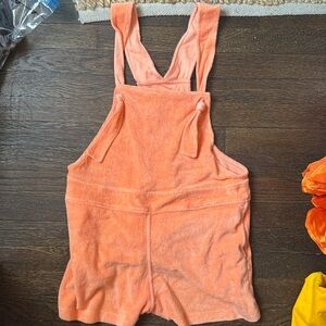 Daily Drills Terry Cloth Orange Romper